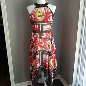 NEW WITH TAGS-Floral Halter Dress. Medium